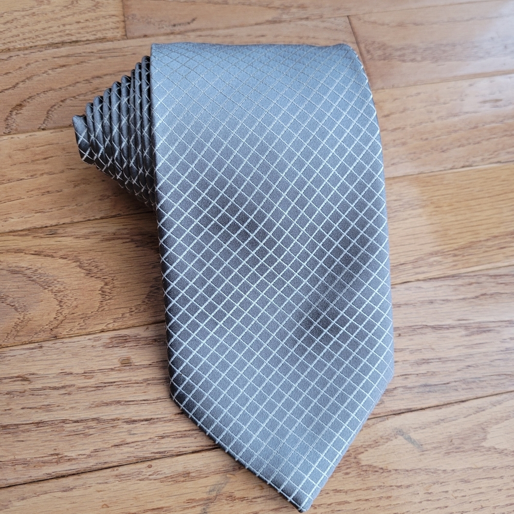 Donald Trump Tie Gold Signature Collection Silk Necktie Tie Silver Diamond 58"